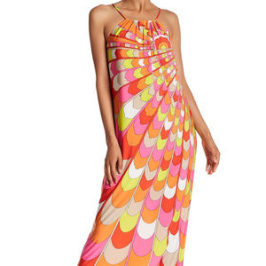 Trina Turk Bennie Print Jersey Maxi Dress Size 0